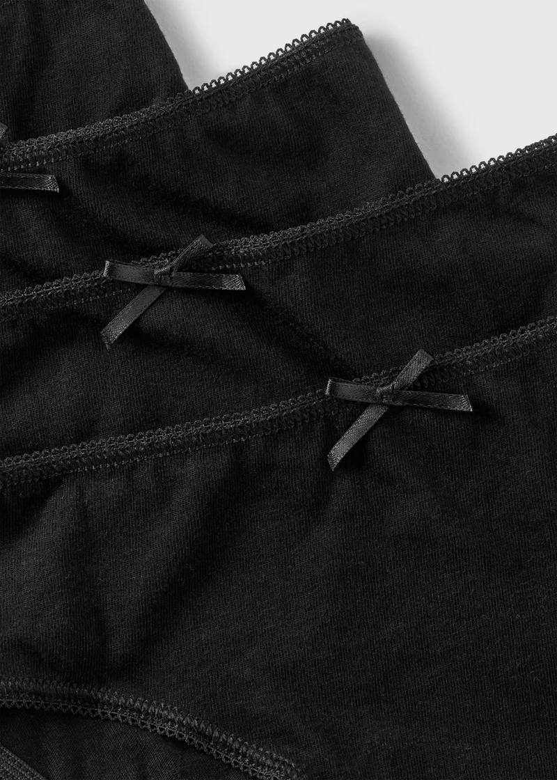 ماتلان 10 Pack Girls Black Briefs